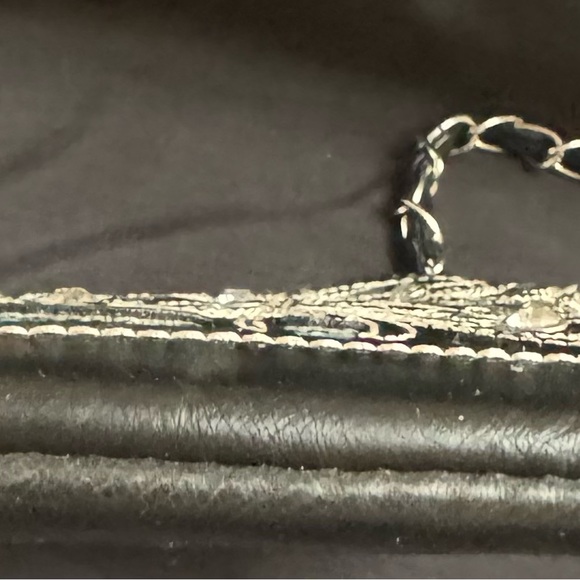 Rustic Couture Black Faux leather purse with chain strap. - Picture 6 of 16